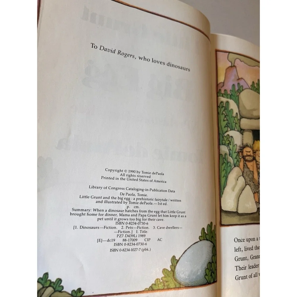 Little Grunt and the Big Egg Picture Book Hardcover by dePaola Tomie VINTAGE '90
